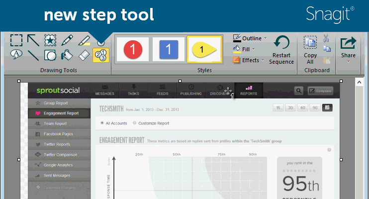 New step tool in Snagit 11.4