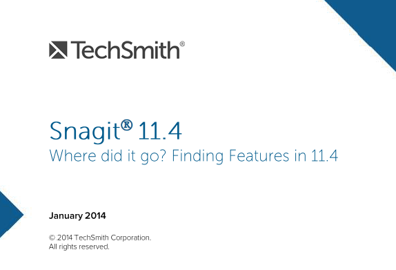Guide to interface changes in Snagit 11.4